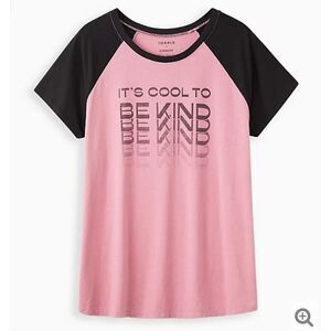 Torrid Raglan Tee triblend jersey pink be kind 2